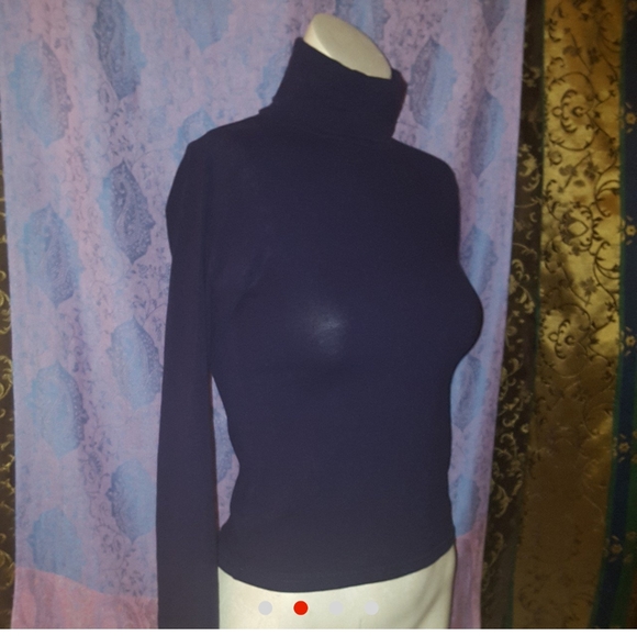 American Apparel Basic Turtleneck Plum Purple S - Picture 3 of 4